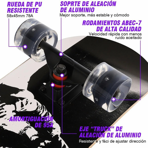 Ruedas De Monopatín Luminosas Led Resistentes Al Desgaste