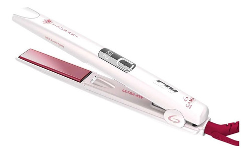 Planchita de pelo GA.MA Italy W&L Dig Tou Tsubaki CP3M blanca con placas de turmalina 110V/220V