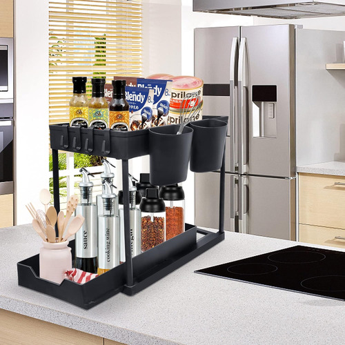 2 Pzs 2 Niveles Organizador Multifuncional Baño Cocina