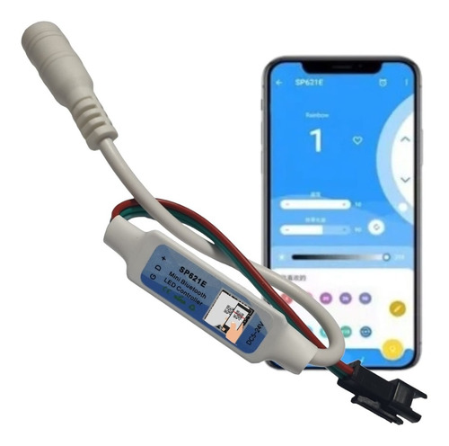 2 Pzas Control Led Pixel Bluetooth Tira Rayo Digital Sp621e
