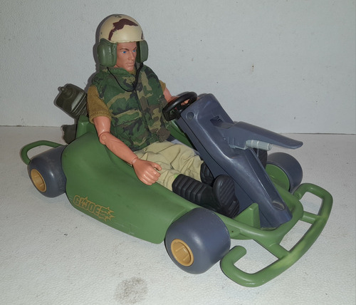 Gi Joe Figura 12 Con Vehiculo Go Kart Buggy Hasbro 1996 (Usado)
