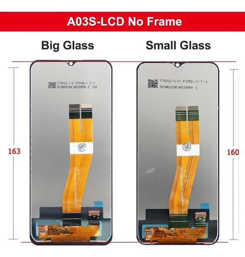 Pantalla Compatible Con Samsung A02s/ A03/ A03s Vaso Pequeño