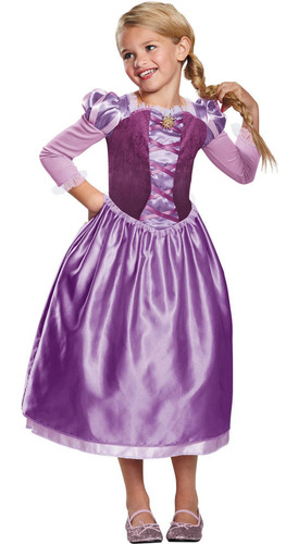 Disfraz Talla Small (4|6) Para Niña Vestido Rapunzel