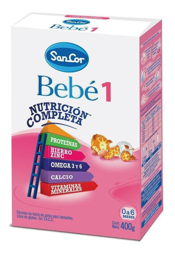 Leche de fórmula en polvo Mead Johnson SanCor Bebé 1 en caja de 400g - 0  a 6 meses