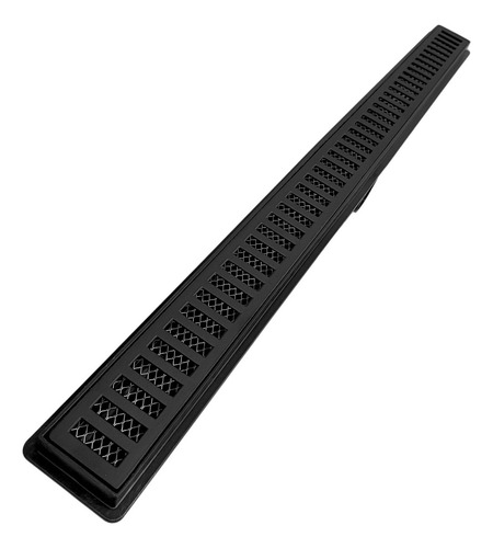 Ralo Linear 5x90 Box Banheiro Com Sifão Alumínio Preto Fosco