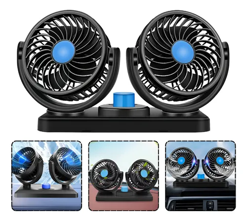 comprar Ventilador Doble Cabezal 12v 360º Auto Camioneta Coche Carro
