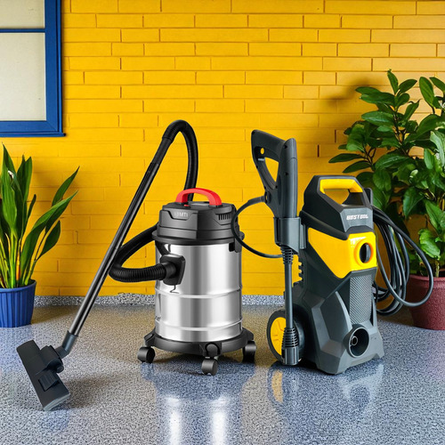 Combo Limpieza Hidrolavadora Bestool 1400w + Aspiradora Mti