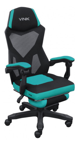 Cadeira Escritório Gamer Tecido Mesh Com Descanso Para P