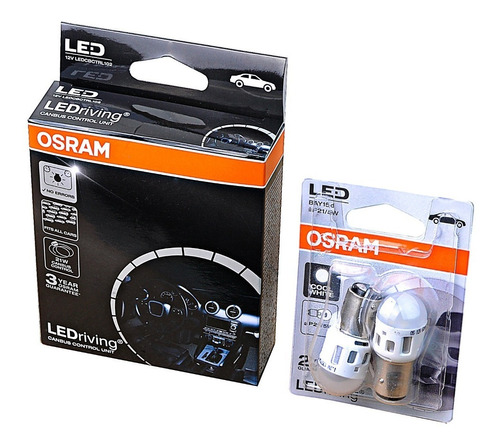 Juego Lampara Led 12v P21/5w Osram Cool White + Anti Error