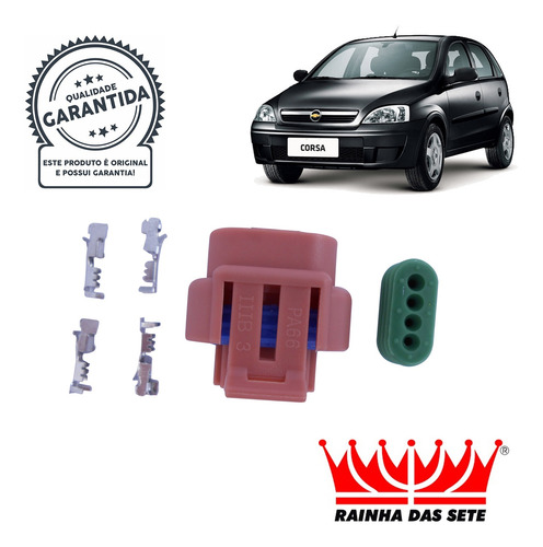 Imagem 2 de 5 de Conector Elétrico 4 Vias Ete4734 Bobina De Ignição Gm Corsa
