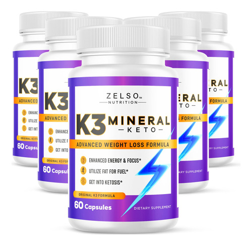 Zelso Paquete De 5 Pildoras K3 Mineral Keto Nutrition, Formu