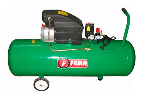 Compresor de aire eléctrico Fema 69370210 100L 2.5hp 220V verde