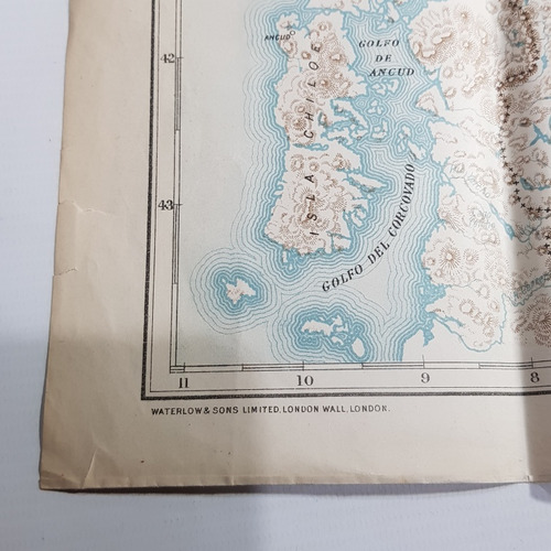Antiguo Mapa Ferrocarril Arg Inglés 1912 Único Doc Mag 62098 (Usado)