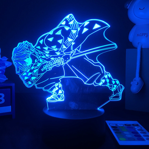 Lámpara De Escritorio Led 3d Demon Slayer Para Decoración De