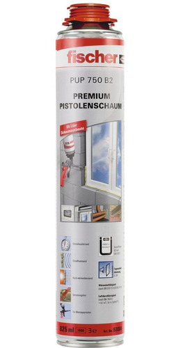 Imagen 2 de 5 de Espuma P.pistola Poliuretano Expandido 750ml Fischer Pup750