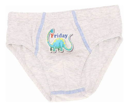 Slip Niño Mota Pack X5 Talla 8 Algodón Mt4101