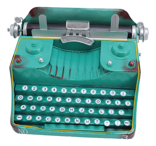 Green Green Retro Typewriter Model Prop Antique Metal Art