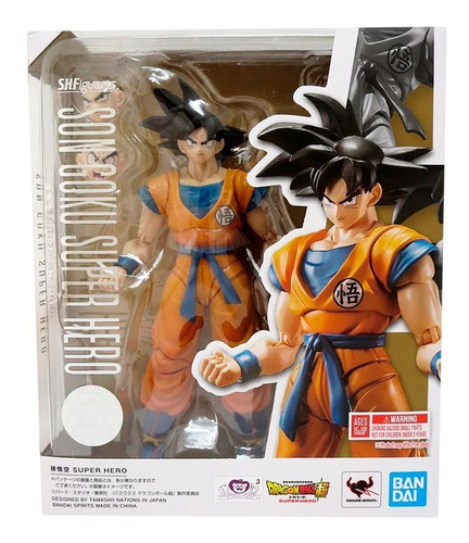 Imagen 2 de 3 de Figura de acción Son Goku Super Hero 82328 de Bandai S.H. Figuarts