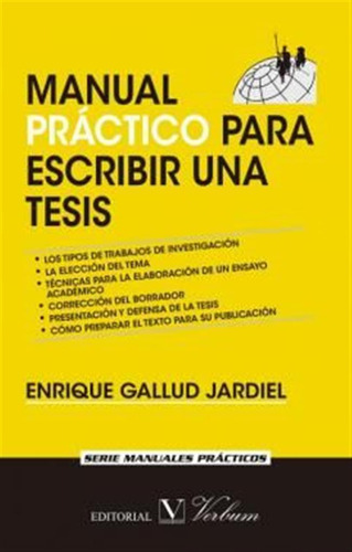 Manual Practico Para Escribir Una Tesis - Aa.vv