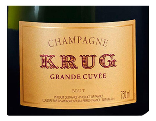 Champagne Krug Grand Cuvee 750 Ml Com Cartucho - Edição 171