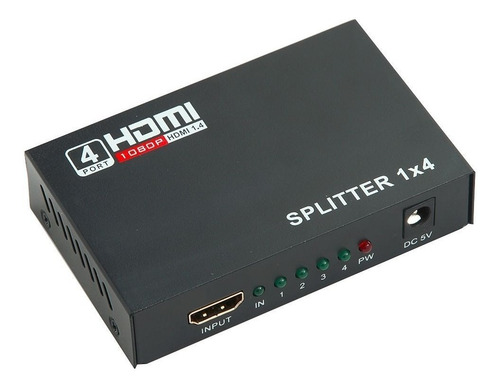 Multiplicador De Señal Splitter Hdmi 1 Entrada X 4 Salidas