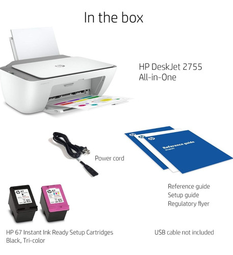 Impressora Multifuncional Hp Deskjet 2755 Com Wireless 110v Branco