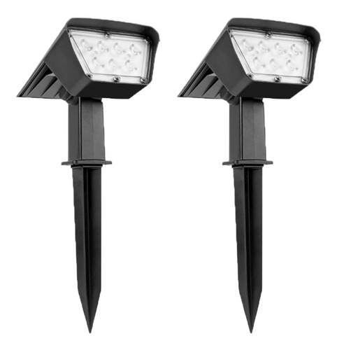 Estaca Solar Jardin O Pared Ip65 Luz Calida Macroled X 2