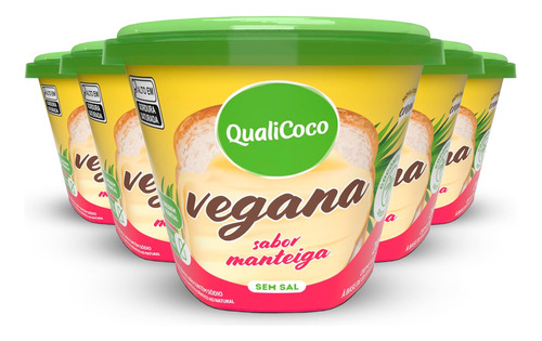 Kit De 5 Manteiga De Coco - Qualicoco - 200g Sabor Manteiga