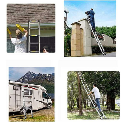Escalera Extensible Aluminio Plegable Telescópica Multiusos