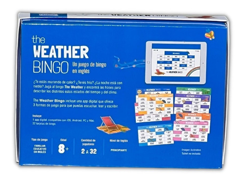 The Weather Bingo Juego De Mesa Educativo En Inglés