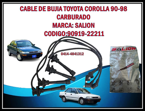 Cable De Bujia Toyota Corolla 90/98 Carburado