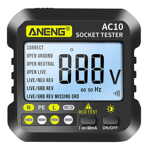 Comprobador De Enchufes, Detector De Fase Digital Doméstico,