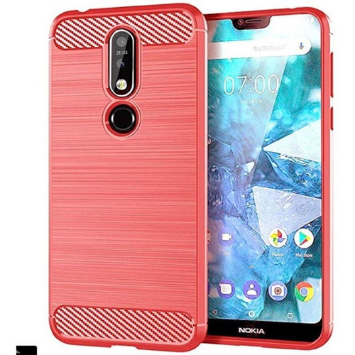 Funda Tpu Nokia 5.1 Plus Fibra De Carbono - Excelente !