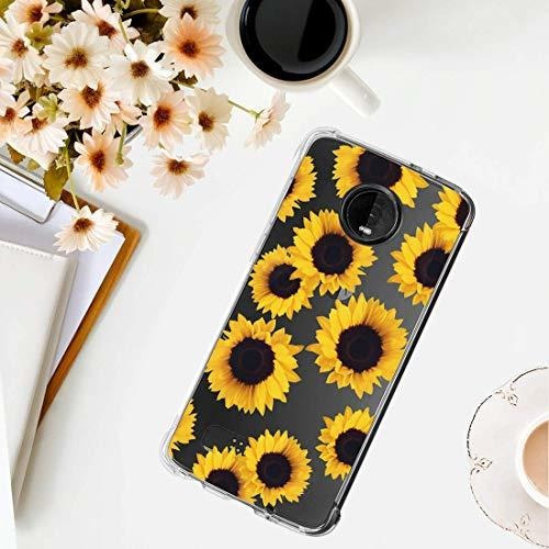 Booceicd Moto Z3 Funda, Moto Z3 Play Funda Con Flores, Shoc