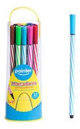 Marcadores Punta Fina Pointer Colores Surtidos 12und