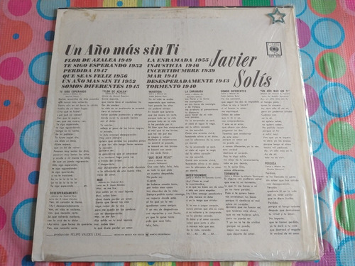 Javier Solis Lp Un Año Mas Sin Ti V (Usado)