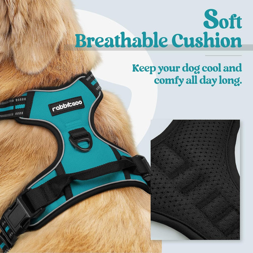 Arnés Para Perro Rabbitgoo, Ajustable, Reflectante, Talla L