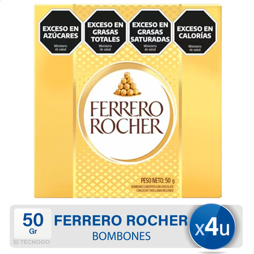 Ferrero Rocher Bombones De Chocolate Y Avellana X Unidades