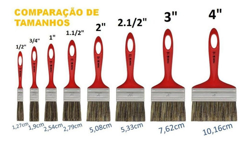 Pincel Para Pintura Trincha Esmalte Óleo 519 - 3 Polegadas