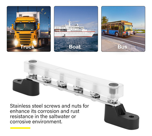 Bloque De Conexiones Eléctricas Buss Bar Stud Terminal 6 Pos