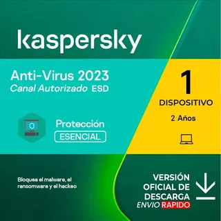 Licencia Kaspersky Antivirus 1 Pc 2 Años