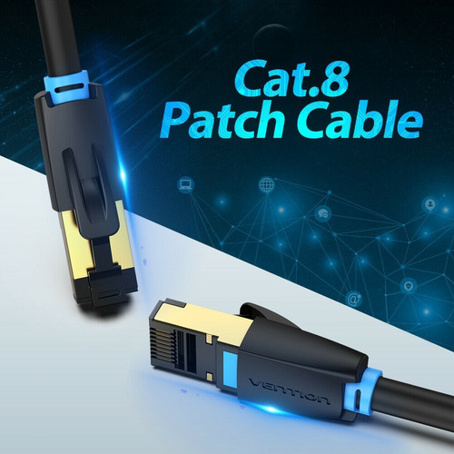 1 x 5m Blanco 5m Cable de Red Cat 8 Cable CAT8 Blanco 1 Pieza Cat.8 LAN 2000 MHz 40 Gbit s 40GBase-T Cable de conexión Ethernet Cable LSZH 