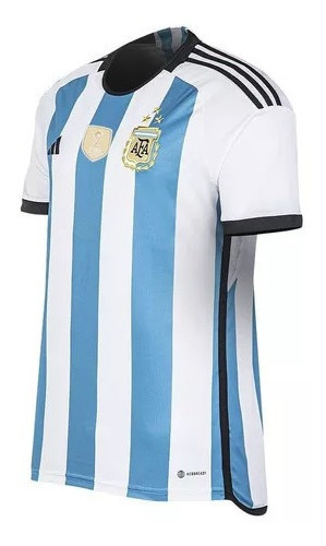 Camiseta Argentina 3 Estrellas Campeones Del Mundo Original!