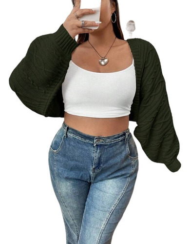 Chompa Crop / Cárdigan Crop Shein De Mujer 