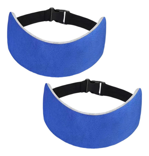 Corturas De Almohada De 2x Cuello Avión Accesoria De Azul