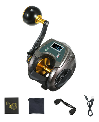 Carrete Baitcasting De 9+1 Bb De Velocidad Con Carrete Alto