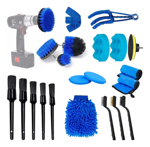 22pcs Kit Limpieza Auto, Cepillo De Limpieza Para Las Ruedas