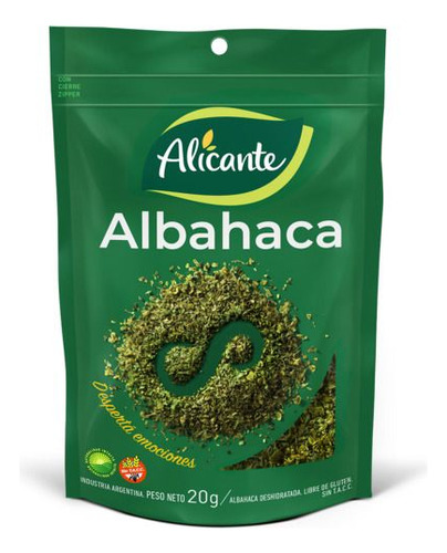 Aliño Albahaca Alicante Sin Gluten 20 Gramos