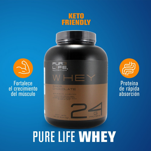 Pur3 L1fe Proteina | 100% Whey Protein | 4.5 Lbs | Chocolate