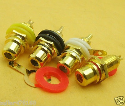 80pcs Color 4 Tomas Rca Binding Post Para Tv Cctv Video Audi